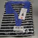 ZESICA Womens Striped Long Sleeve Tops Oversized Sweatshirt V Neck Loose Fit Tunic Tops Spring Casual Blouses (Black, S)