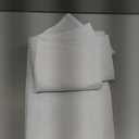 Nanspring Pure White 100% Blackout Kitchen Curtains Back Tab Rod Pocket Thermal Insulated Textured Short Black Out Curtain, 2 Panels Window Curtain for Bathroom Basement Camper 52x45