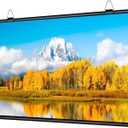 110 inch Projector Screen, XIAOHUI Portable Movie Projector Screen for Outdoor Indoor with 3 pcs Adhesive Hook, 4K Hanging Projection Screen for World Cup Room Wall, Anti-Glare, 16:9 HD