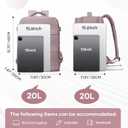 coowoz Travel Backpack Carry On for Women Man Gym Backpacks with Laptop Compartment Mochila de Viaje Teacher Personal Item Backpack Rucksack Airplane Accessories Must Haves Pink Purple Small