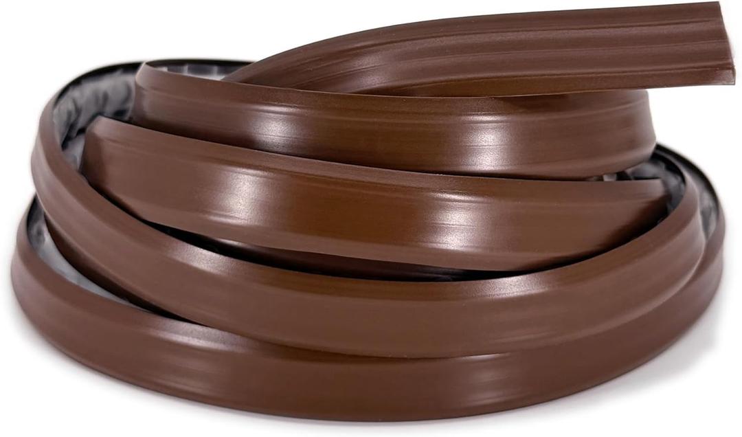 InstaTrim Self-Adhesive Flexible Trim - 10ft Dark Brown 3/4" Wide Caulk Strip - Many Uses Including Caulking for Bathtubs, Sinks, Counters, Tile, Floors - Made in USA