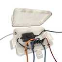 Flemoon Large Outdoor Electrical Box (12.5 x 8.5 x 5 inch), IP54 Waterproof Outdoor Extension Cord Cover Weatherproof, Protect Outlet, Plug, Socket, Timer, Power Strip, Holiday Light Decoration, White