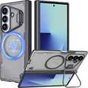 Nillkin for Samsung Galaxy Z Fold 7 Case, Compatible with MagSafe, [Hinge Protection] [Adjustable Camera Kickstand] Slim Magnetic AntiYellow Phone Case Cover for Galaxy Z Fold 7  Clear Black