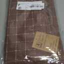 Homaxy 100% Cotton Terry Kitchen Towels(Brown, 13 x 28 inches), Checkered Designed, Soft and Super Absorbent Dish Towels, 4 Pack