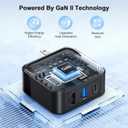 65W Switch Dock Adapter, (3-in-1) PD Charger Port+ 4K HDMI 2.1+UAB A Port, Switch Portable Dock for Nintendo Switch1/OLED/Steam Deck, SwitchCharger with 3FT Charging Cable