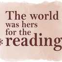 Children World was Hers for The Reading Adorable Quote Wall Decal Decoration Books Quote Book Lovers Bookish Quotes Readers Lasts Years and Easily Removable - Size: 20 in(W) x 12 in(H)