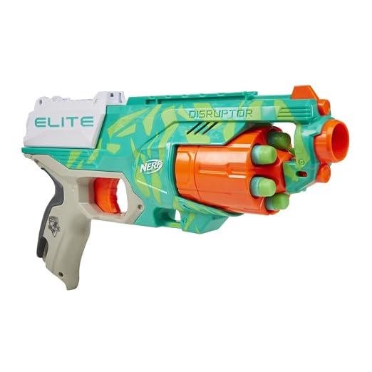 New Nerf N-Strike Elite Disruptor Blaster 6 Soft Dart Rotating Drum Slam Fire
