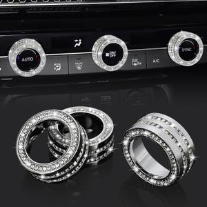 TOMALL Bling AC Air Conditioning Knob Button Cover Compatible with Honda Accord 2024 2025 for CRV HRV Civic Centre Console Air Conditioner Switch AC Climate Knob Cap Bling Interior Accessories for Car