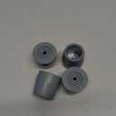 4PCS Rubber Walker Tips 1 '' Heavy Duty Replacement Tips for Walkers, Commodes, Shower Chairs and More