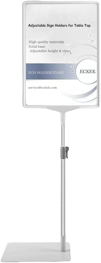 ECKEK Sign holder stand Adjustable Sign Holders for Table Top Vertical and Horizontal View Sign Poster Stand (A4 210×297mm/ 8.27×11.69 inches)