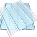 12 PCS 3'x 3.2' Clear Polycarbonate Roofing Sheet, Splicable Corrugated Plastic UV Resistant Greenhouse Shed Canopy, Transparent Insulation Day Lighting Panels, Easy Cut Covering Panel for Outdoor