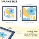 12x12 Picture Frame Set of 9, Photo Gallery Wall Frame Set, Display Pictures 8x8 with Mat or 12 x 12 Without Mat, Square Frame Picture Frames Collage Wall Decor, Blue