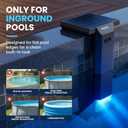 Solar Pool Light for Inground Pools Only, 56 LEDs 3-Sided 180 Wide Glow, Remote Control, 10 Colors 4 Modes, 3 Brightness Levels, Extendable Underwater Effect, IP68 Waterproof, 2 Pack
