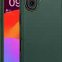 for iPhone 17 Leather Case Compatible with Magsafe, Top Grain Leather, Professional Slim Fit Shockproof, Metal Buttons & Camera Bump Frame Phone Protective Magnetic Cover Green