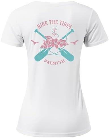 Palmyth Fishing Shirts for Women UPF 50+ Sun Protection Short Sleeve Lightweight Quick-Dry T-Shirt XXL