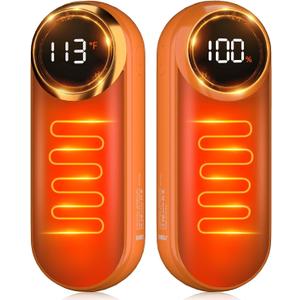 Rechargeable Hand Warmers 2 Pack - Magnetic AI Electric Hot Hands with LED Light, 3 Heat Settings Double Sided, 15H Battery Life, Portable Electric Heater for OutdoorHunting Camping  Christmas Gifts