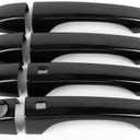Linskip Door Handle Covers Trim Compatible with Chrysler 300 2011-2023 for Chrysler 300 Door Handle Protector Exterior Accessories(Black)