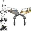 360° Rotatable Adjustable Bicycle Rearview Mirror, 2025 New Bike Mirror Handlebar Mount, Bicycle Mirrors for Handlebars, Wide Angle Bike Rear View Mirror for Motorcycle Scooter (1 Pair) 