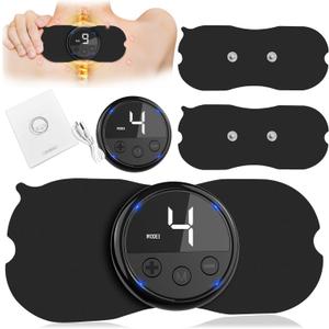 Intelligent Wireless TENS Unit Muscle Stimulator TENS & EMS Device, Electronic Pulse Rechargeable Deep Tissue Mini Body Massager Machine for Back Shoulder Leg Neck Pain Relief