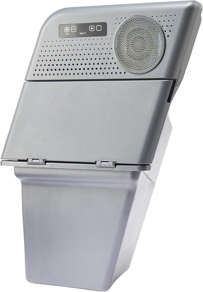 Tesla Model Y 12 Volt Portable Car Refrigerator 16Liter(16.91qt) Car Fridge with Compressor 110-240V AC for Outdoor, Travel, Camping 12V/16V (-16℃~+20℃)