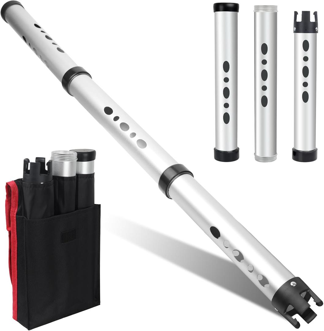 Golf Ball Retriever with Storage Bag, Detachable Golf Ball Picker Upper Tube, Aluminum Alloy Golf Ball Collector, 40 Inch Golf Balls Shagger Grabber for Men Women, Hold up to 24 Golf Balls