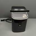 Antarctic Star Nugget Ice Maker Countertop with Soft Chewable Ice, Portable Sonic Ice Maker with Basket and Scoop, Removable Top Cover, Auto-Cleaning for Home/Party/RV/Camping (Stainless Steel Black) (34Lbs/24H)