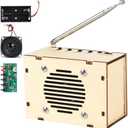 Science Kits for Kids Age 8-12 12-14, STEM Kits for Kids Age 8-10, STEM Toys Build Your Own FM Radio Kit, DIY Electronic Snap Circuits Projects Gifts for Teen Girls Boys 9 11 13 15 16+ (Classic Wood)