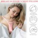 Cotton Breast Pillow for Chest Wrinkles Side Sleeper Anti-Wrinkle Support Bed Pillow with Adjustable Clasp Soft Beauty Pillow for Sleeping, Pink