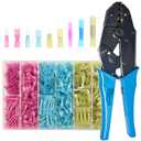 Heat Shrink Spade Female Male Wire Quick Disconnect Terminlas Connectors Electrical Electronics Automotive Crimp AWG 22-10 (620pcs 40j)