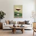 Vintage Cocktail Wall Art Espresso Martini Poster Funky Aesthetic Canvas Prints Retro Bar Cart Decor for Bar Bedroom 8x12inch Framed