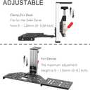 EG STARTS 1 Set Desk Mount for Sim Racing Wheel Stand Simulator Cockpit Wheel Stand Racing Steering Shifter Mount fit for Logitech G25 G27 G29 G920 G923 Thrustmaster T248 T300 T-GT TS-PC T500 T818