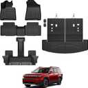 Floor Mats for Hyundai Santa Fe 2024-2026, All Weather Floor Mats Trunk Cargo Liner with Backrest Protectors Accessories, Full Coverage Set (Fit 6/7 Seats)