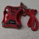 GAMUDA Small Dog Harness Collar and Leash Set, Step in No Chock No Pull Soft Mesh Adjustable Dog Vest Harnesses Plaid Reflective for Dogs Puppy Cats Kitten Rabbit (Red, XS)