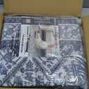 WITSHOCK Living Room Area Rugs 3x12: Washable Rug Boho Soft Non-Slip Low Pile Stain Resistant Foldable Carpet for Bedroom Playroom Dining Room Office Kitchen Farmhouse Home Decor Rug-Blue