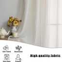 Qiseca Extra Long Curtains Linen Sheer Light Filtering Drapes Ceiling to Floor Loft High Living Room 204 Inch Long Rod Pocket Nature 1 Panel 52x204 (17FT)