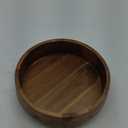 Acacia Wood Round Serving Tray, 11.5" Charcuterie Board with Rim, Decorative Centerpiece for Ottoman, Coffee Table, Couch, Kitchen Island, Round Serving Platter, 1 Pack