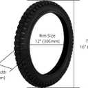 RUTU 16x2.4 Tire and Inner Tube Set, 16 Inch Bike Tires for Dirt Bike Kids Bicycles, 64-305 Tire Compatible with MX500 MX650, 16x2.40