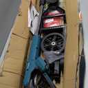 Electric Weed Wacker Cordless Eater Lightweight Edger Battery Powered Grass Trimmer/Lawn Edger/Mower/Brush Cutter, with 5 Types Blades and 2 Types Wheels for Yard and Garden Weeder Tool-Blue