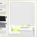 AOSKY No Drill Cordless Blackout Cellular Shades, 28.5" W x 64" H, White | No Tools Honeycomb Blinds for Indoor Windows, Free-Stop Blackout Shades for Home, Thermal Insulated, Noise Reducing