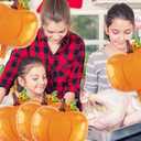 3 x Pumpkin Balloons Thanksgiving Foil Balloons Fall Balloon for Thanksgiving Themed Party Decoration Supplies Fall Harvest Pumpkin Birthday Decoration Decor Ballons Arch Kits Party Balloon Set 5pcs