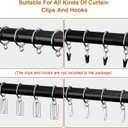 50 Pack Silver Metal Curtain Rings with Eyelets, 1.5 inch Inner Diameter Drapery Rings Apply for Curtain Rods(Fits Up to 1 1/4-Inch Rod)