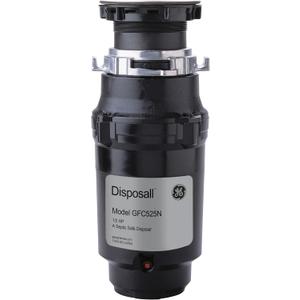 GE GFC525N Sink 1/2 HP Continuous Feed Disposer, Black