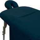 LONDON LINENS Soft Microfiber Massage Table Sheets Set 3 Piece Set - Includes Massage Table Cover, Massage Fitted Sheet, and Massage Face Rest Cover (Navy Blue)