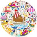 50PCS Happy Venue Stickers, Cute Water Bottle Stickers for Kids, for Teaching Rewards, Notebooks, Stationery, Luggage, Cartoon PVC Sticker