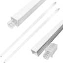 2 Pack 24-Inch Towel Bar Replacement Rod Spring End Wall Mount Replacement Towel Bar for Bathroom and Kitchen Towel Storage