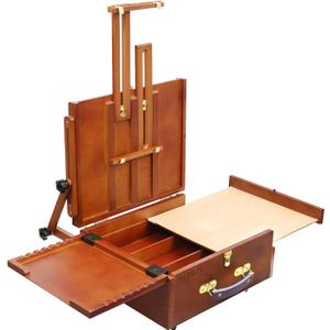 MEEDEN Pochade Box, Portable Easel Box for Painting Canvas with Nylon Carry Bag, Painting Art Easels for Adult for Artist Beginner Outdoor Travel