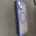 Weonmov Magnetic for iPhone 15 Case Cute Floral Butterfly, Compatible with MagSafe, Slim Translucent Matte Hard Cover, Shockproof Flowers Phone Case for Women Girls 6.1" - Blue