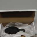 Professional Wet & Dry Detangling Hair Brush Resin Handle with Smooth Steel Bristles Safe for Extensions, Wigs & All Hair Types Scalp Massage Design (Black)