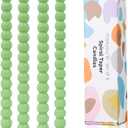 Green Spiral Taper Candles Twisted Candle Conical Stick Candles for Holiday Wedding Party Wax Unscented Dinner Candle Dripless,Christmas Gift H 10 Inch, 4pcsGreen-C