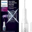 Philips Sonicare Cordless Power Flosser 3000  Water Flosser with Innovative Quad Stream Technology, Oral Irrigator with 2 Flossing Modes and 3 Pressure Levels, IPX7 Waterproof, White, HX3826/21